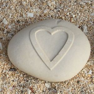 Hart steentjes wit
